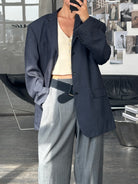 Vintage 1990s Wool Blend Single Breasted Blazer - 48R/XXXL - SYLK