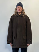 Valentino 80-90s Wool Concealed Placket Coat - XL - SYLK