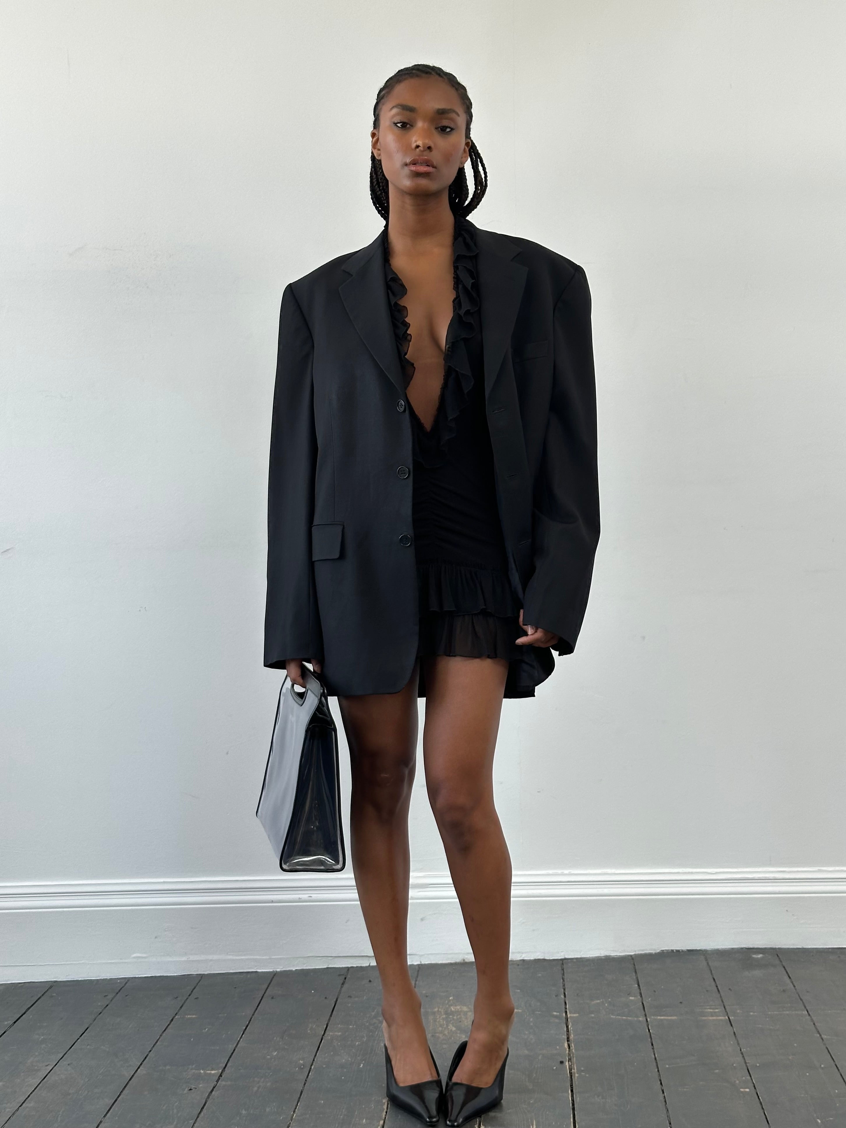 Yves Saint Laurent 1990s Pure Wool Single Breasted Blazer - 44R/XL - SYLK