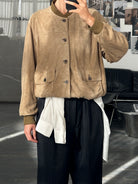 Vintage 1990s Suede Bomber Jacket - L - SYLK