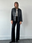 Armani Jeans Button Up Leather Jacket - S - SYLK