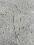 Christian Dior 1990s 16” Gold Plated CD Logo Pendant Necklace - SYLK