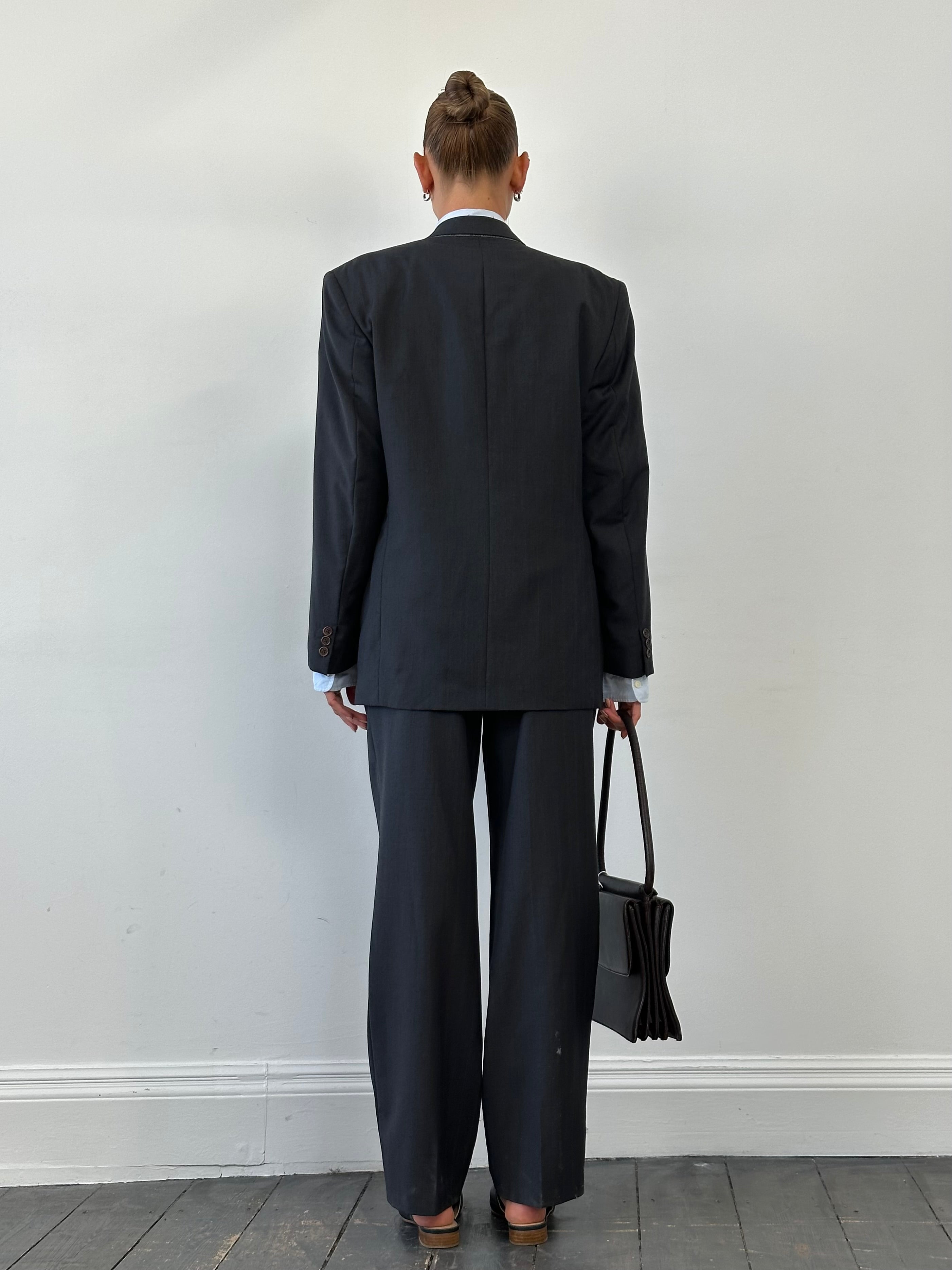 Italian Vintage Pure Wool Double Breasted Suit - 42R/W30 - SYLK