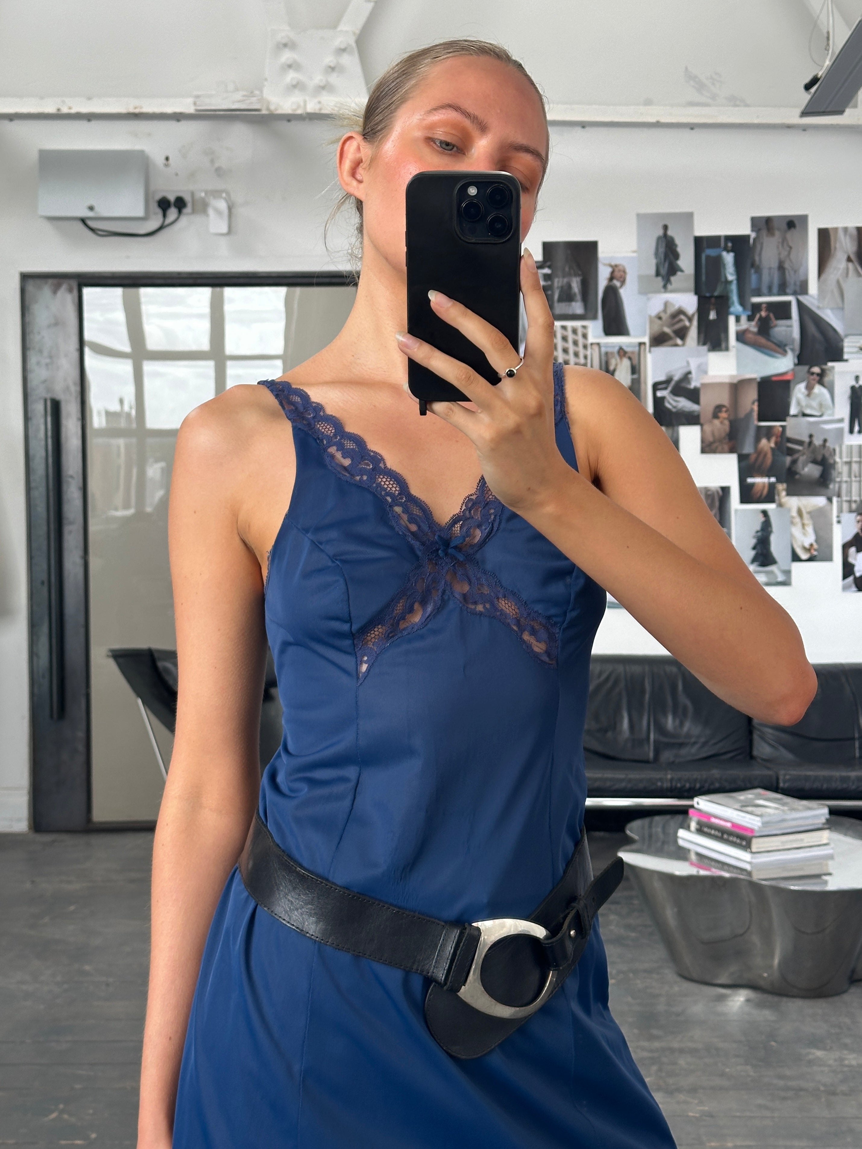 Vintage 1980s Lace Sheer Mini Slip Dress - S - SYLK