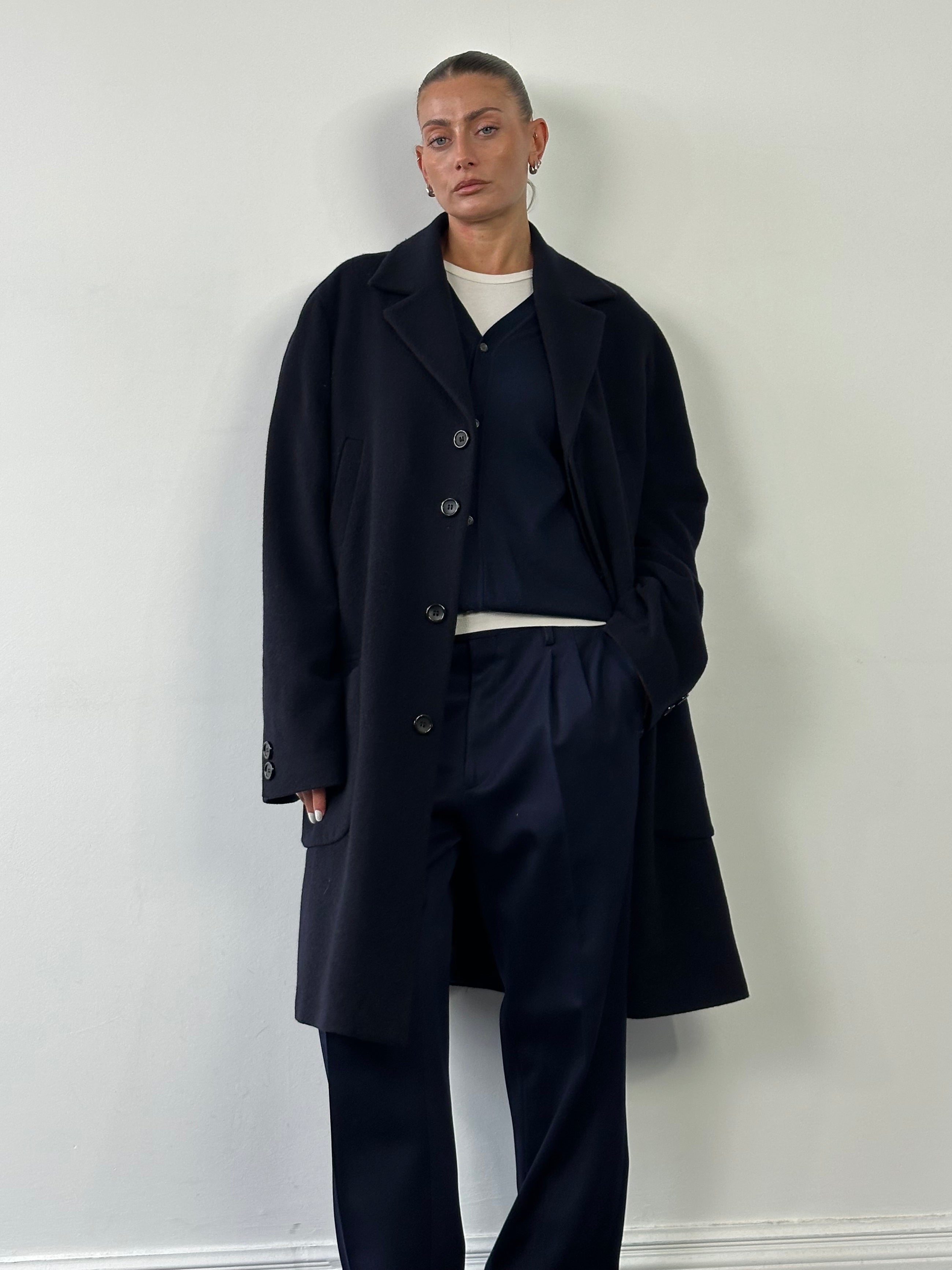 Vintage Wool Single Breasted Coat - XL/XXL - SYLK