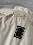 Christian Dior Paris Cotton Double Breasted Belted Trench Coat - 40R/XL - SYLK
