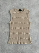 Giorgio Armani 2000s Silk Cashmere Ribbed Vest Top - S - SYLK