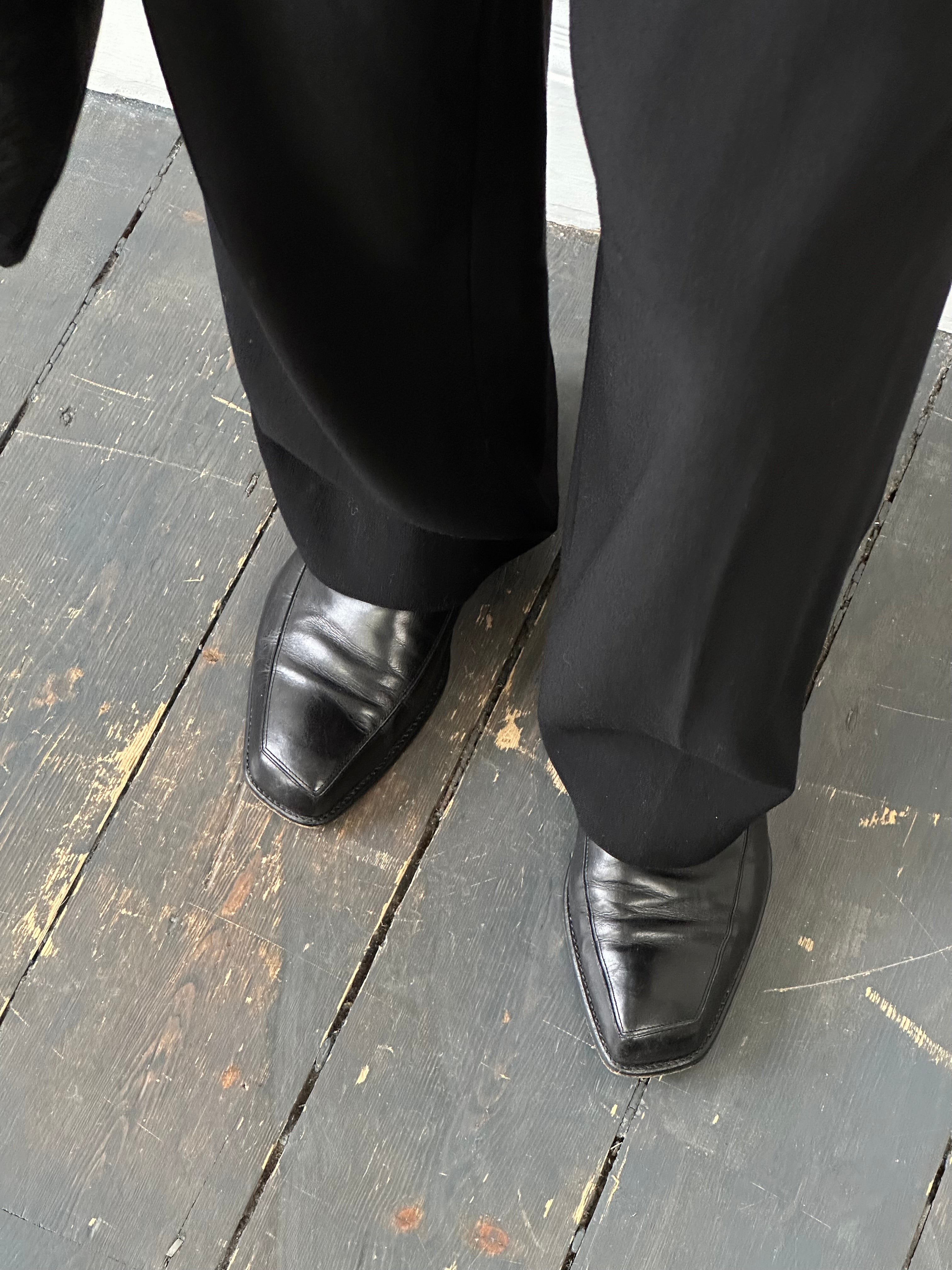 Thierry Mugler Leather Angular Toe Shoes - UK8/9 - SYLK