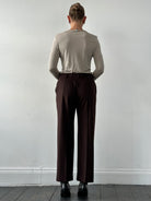 Max Mara Pure Brushed Wool Straight Leg Trousers - W31 - SYLK