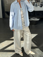Yves Saint Laurent 1990s Cotton Check Logo Shirt - L - SYLK