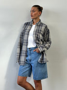 Armani Jeans Check Flannel Pure Cotton Logo Shirt - L/XL - SYLK