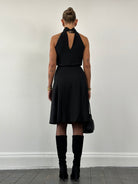 Celine 80s Pure Wool Logo Hardware Pleated Skirt - W24 - SYLK