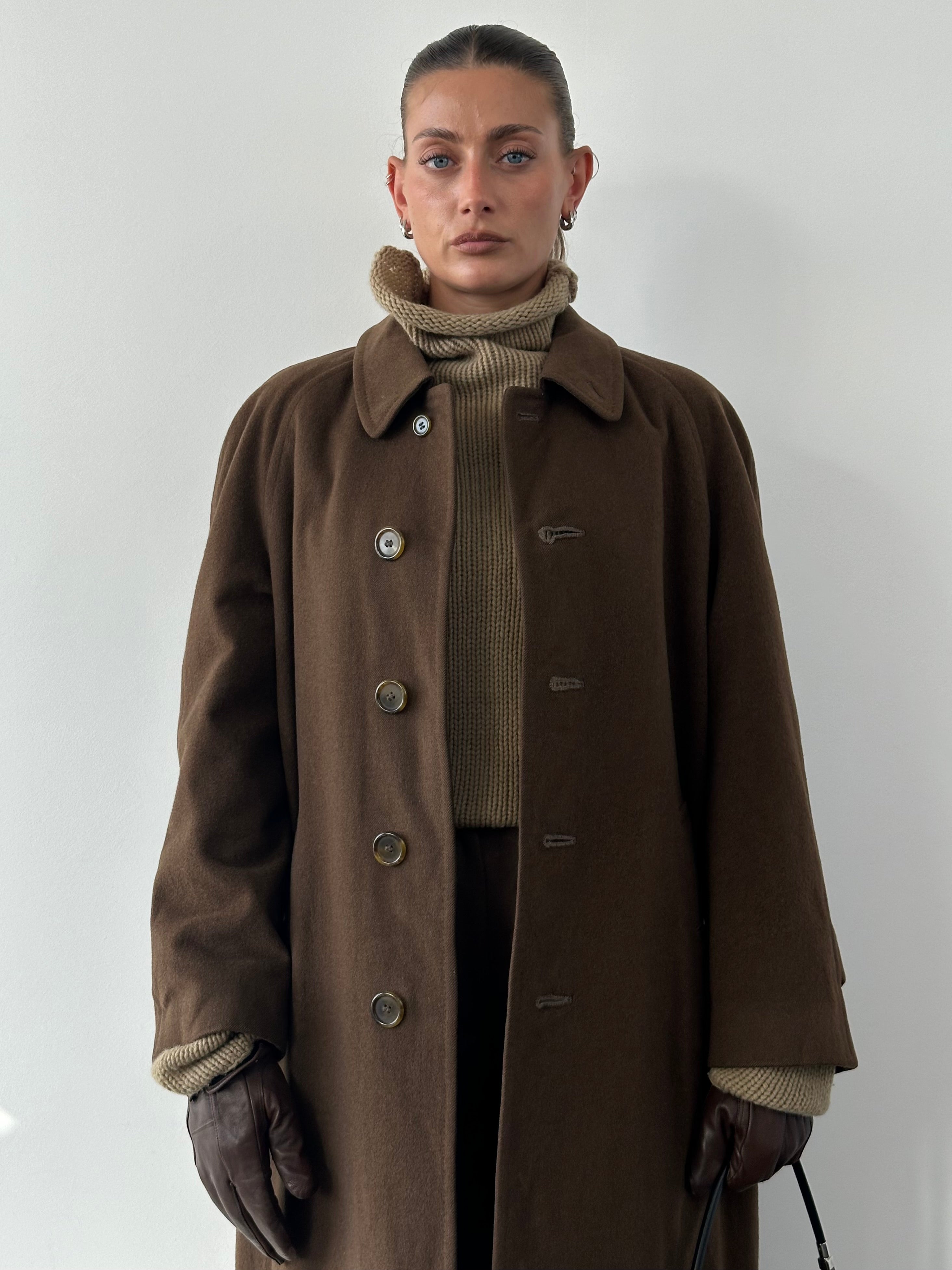 Burberry Pure Cashmere Single Breasted Coat - L/XL - SYLK