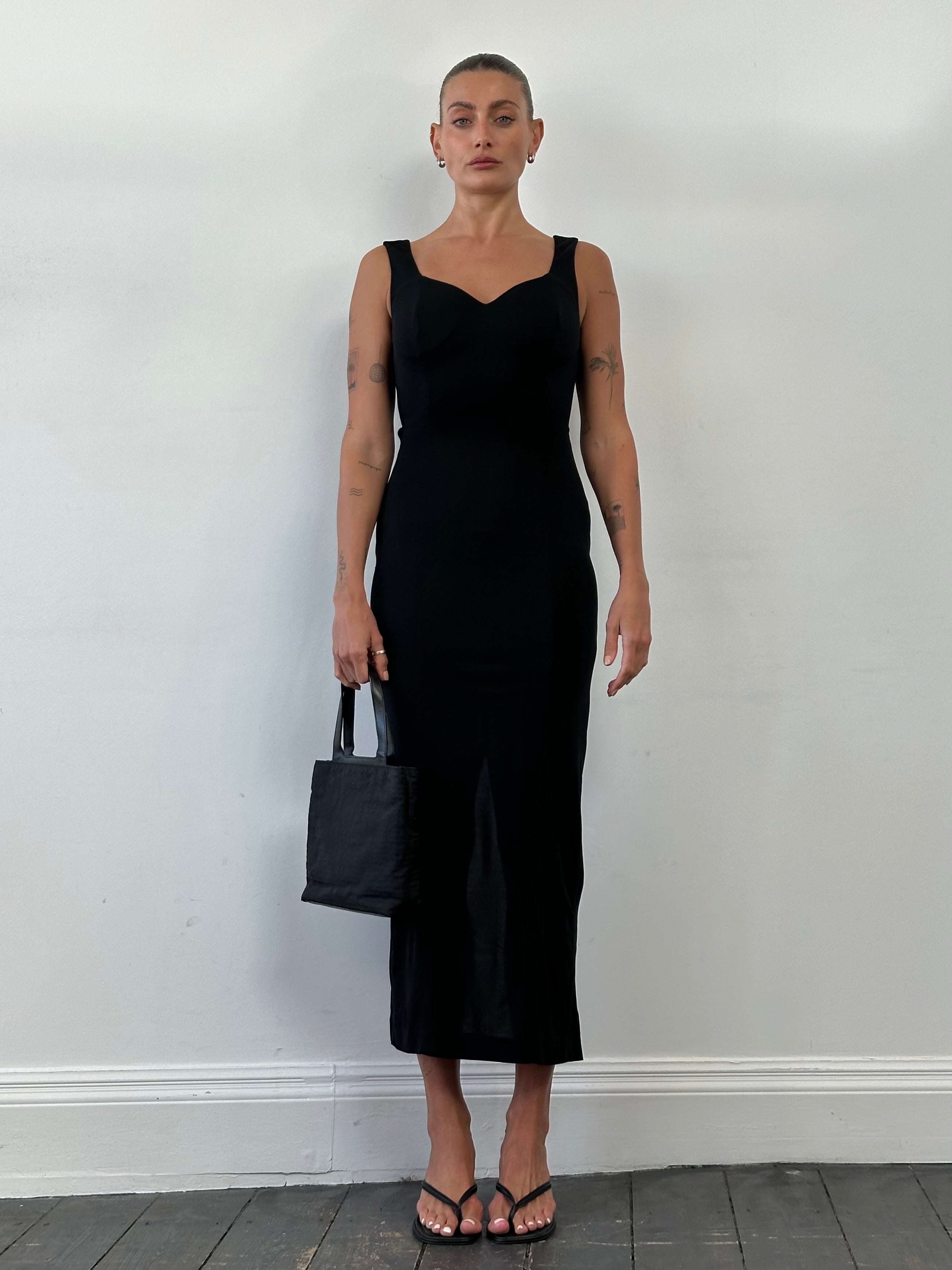 Italian Vintage Cut Out Maxi Dress - S - SYLK