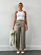 Mani by Armani Pure Silk High Waisted Trousers - W26 - SYLK
