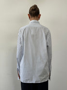 Yves Saint Laurent Pure Cotton Stripe Logo Shirt - XL - SYLK