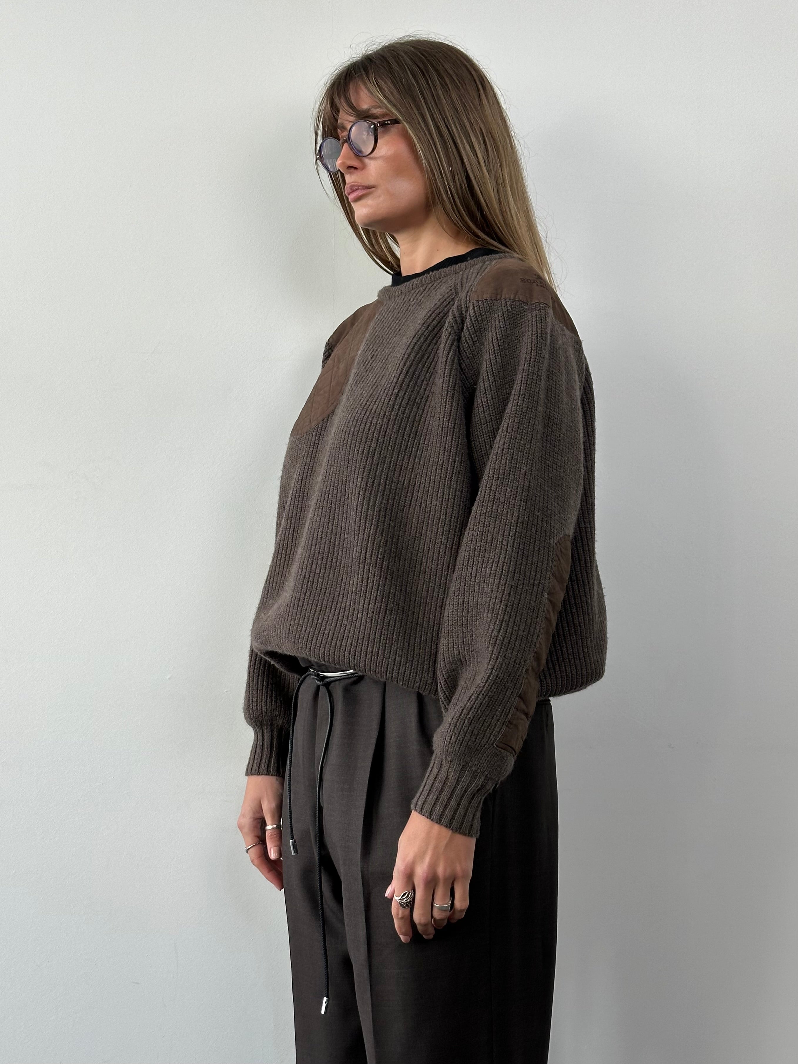 Burberry Pure Wool Patchwork Logo Knitted Jumper - M - SYLK