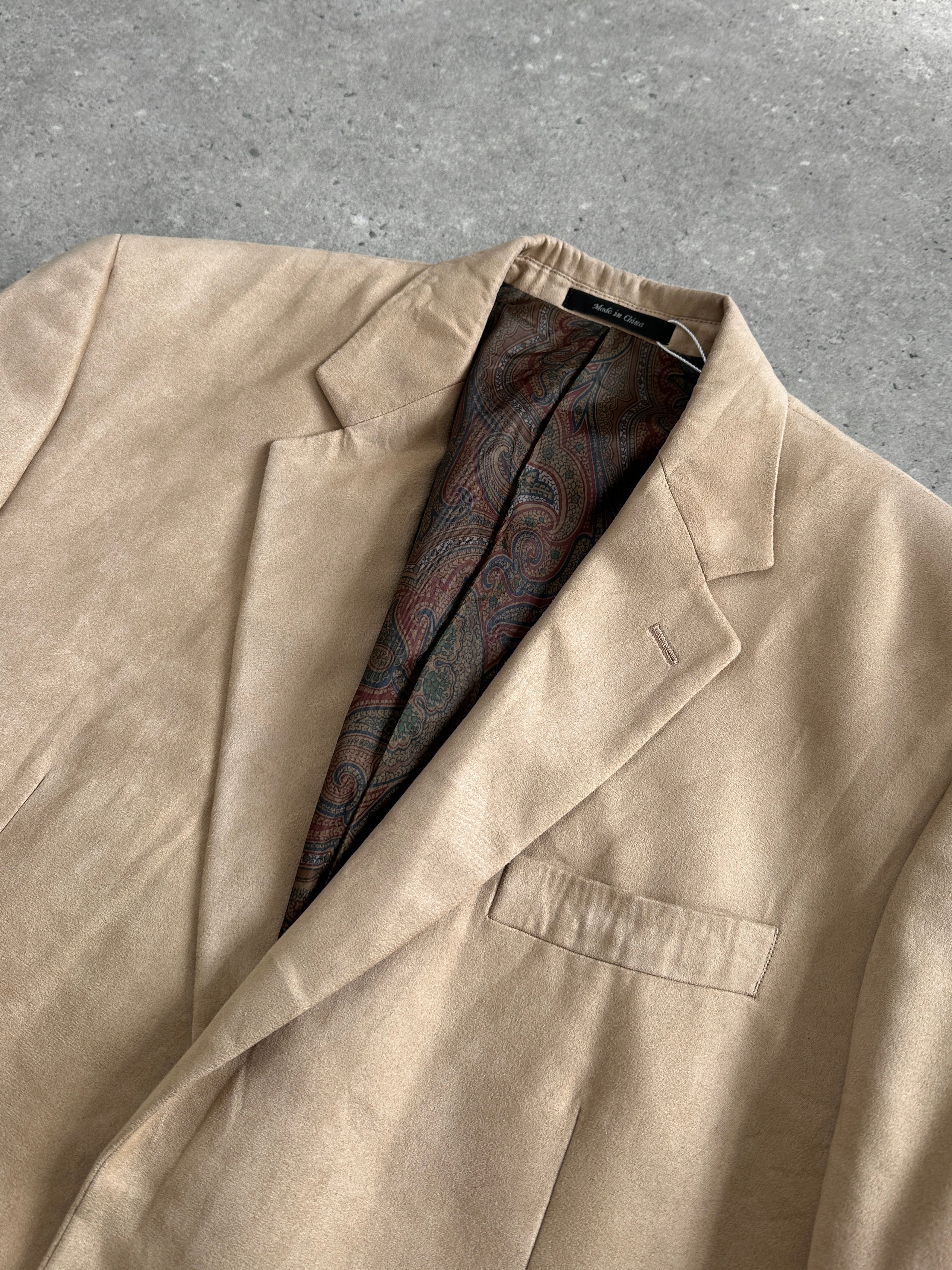 Ralph Lauren Faux Suede Single Breasted Blazer - 42R/XL - SYLK