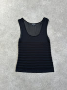 Giorgio Armani 2000s Sheer Ribbed Vest Top - M - SYLK