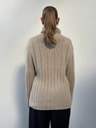 Yves Saint Laurent Pure Cotton Logo Roll Neck Jumper - L - SYLK