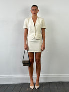 Missoni 90s Linen Silk Blazer Mini Skirt Two Piece Set - S/M - SYLK