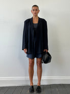 Emporio Armani Relaxed Cotton Single Breasted Blazer - 38R/L - SYLK