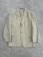 Emporio Armani Linen Single Breasted Blazer - 40R/L - SYLK