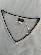 Armani Jeans Pure Cotton V Neck Jumper - L - SYLK