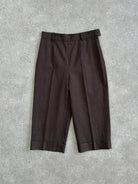Marella 2000s High Waisted Wool Bermuda Tailored Capri Shorts - W26 - SYLK