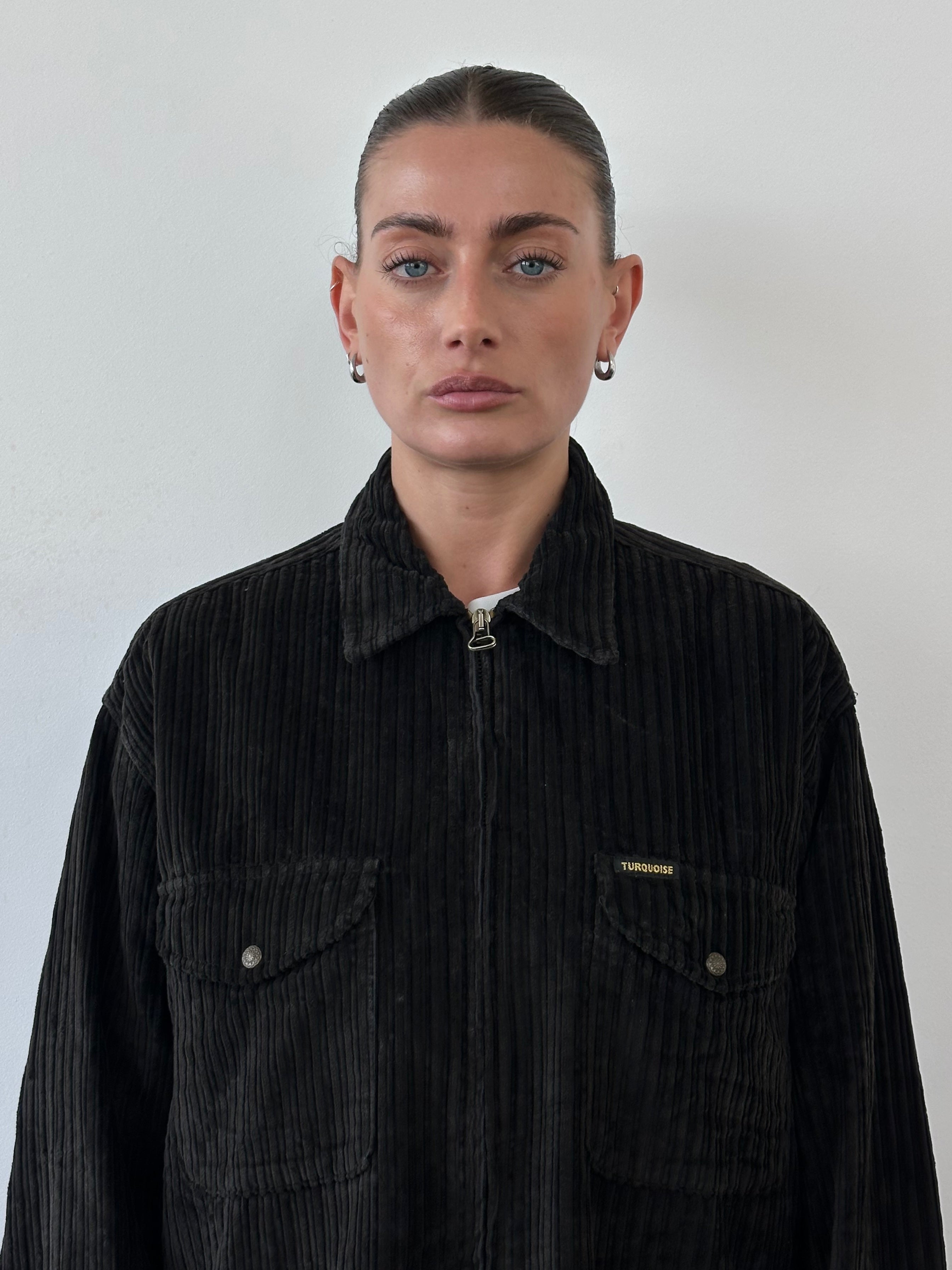 Italian Vintage Jumbo Corduroy Zip Shirt - L/XL - SYLK