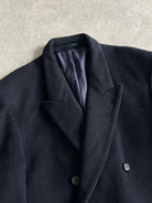 Vintage Wool Cashmere Double Breasted Coat - XXL - SYLK