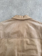 Italian Vintage Minimal Leather Jacket - L - SYLK