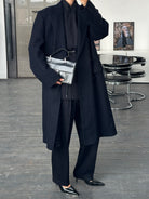 English Vintage 1990s Pure Wool Double Breasted Coat - XL - SYLK