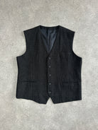 Vintage Wool Blend Print Waistcoat - XL - SYLK