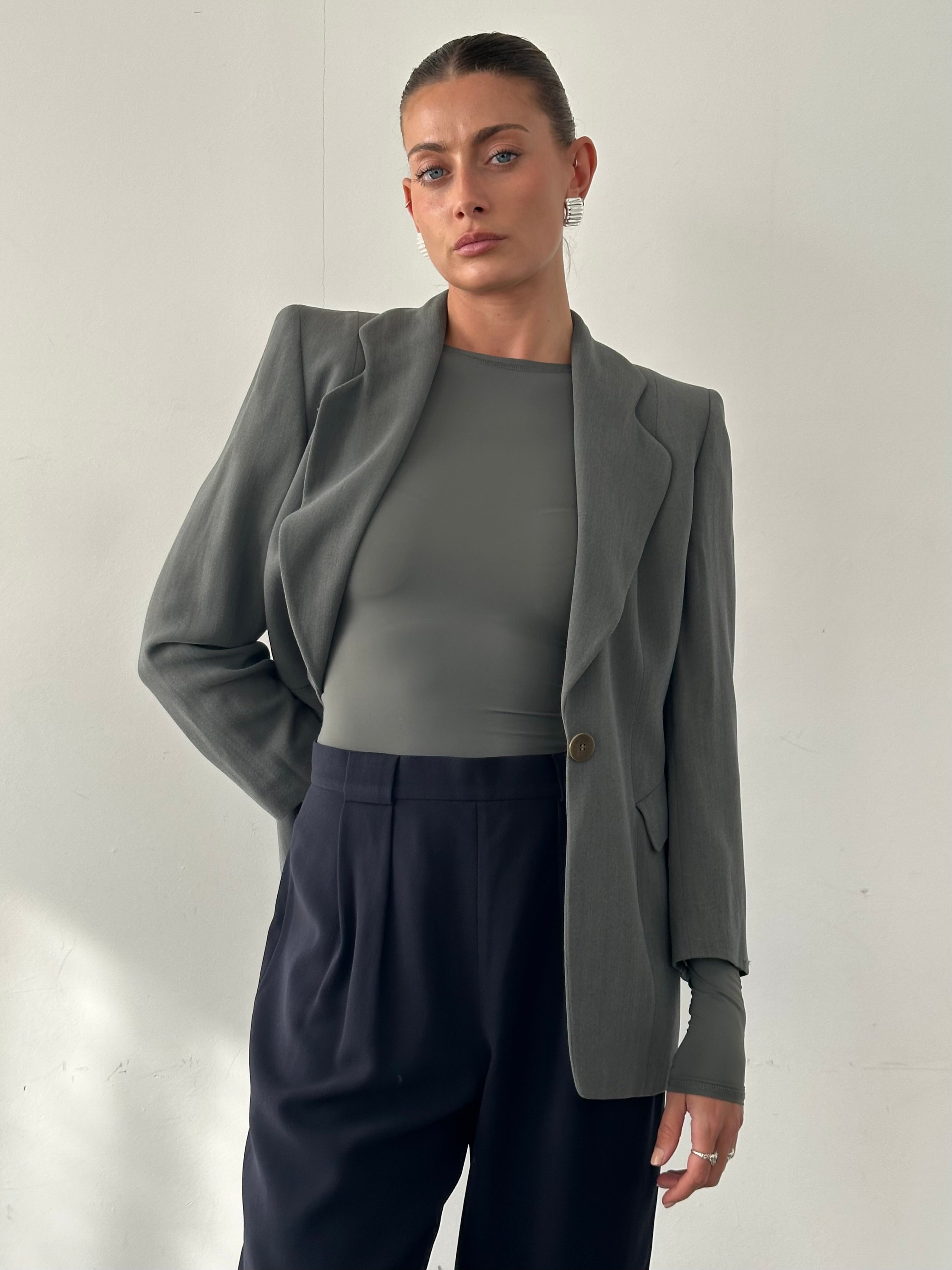 Giorgio Armani Black Label Wool Fitted Blazer - S - SYLK