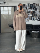 Burberry 1990s Wool Fair Isle Logo Polo Jumper - XL - SYLK