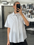 Yves Saint Laurent 2000s Cotton Check Short Sleeve Logo Shirt - L - SYLK
