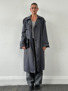 Yves Saint Laurent Cotton Double Breasted Belted Trench Coat - XL - SYLK