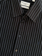Yves Saint Laurent Stripe Pure Cotton Logo Shirt - XL - SYLK