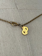 Christian Dior 1990s 16” Gold Plated CD Logo Pendant Necklace - SYLK