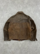 Vintage 1980s Boxy Leather Jacket - XL - SYLK