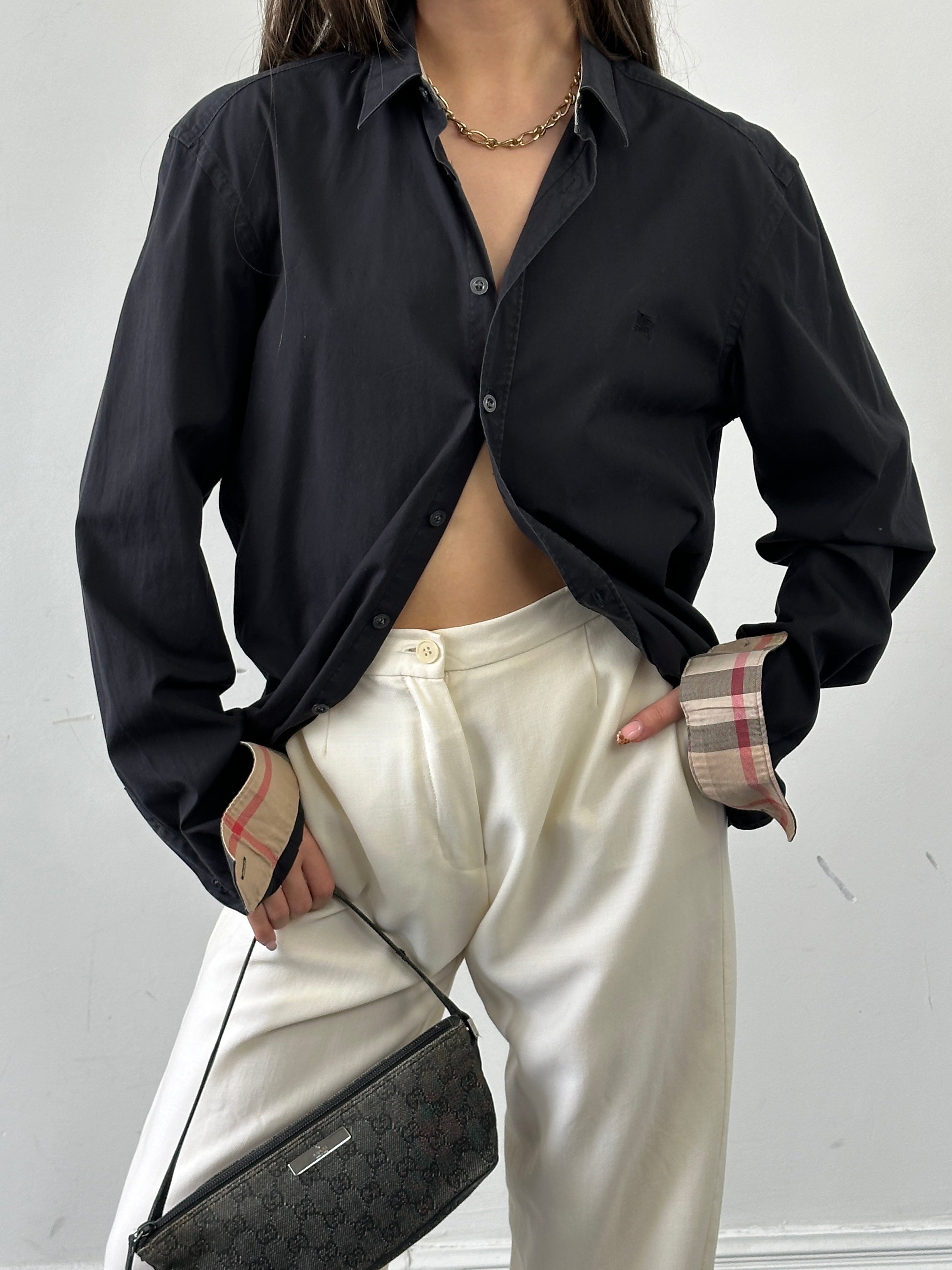 Burberry Brit Nova Check Embroidery Logo Shirt - XS - SYLK