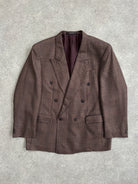 Yves Saint Laurent Diffusion Hommes 1980s Check Wool Blazer - 42R/XL - SYLK