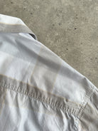 Yves Saint Laurent 1990s Cotton Check Short Sleeve Logo Shirt - XL - SYLK