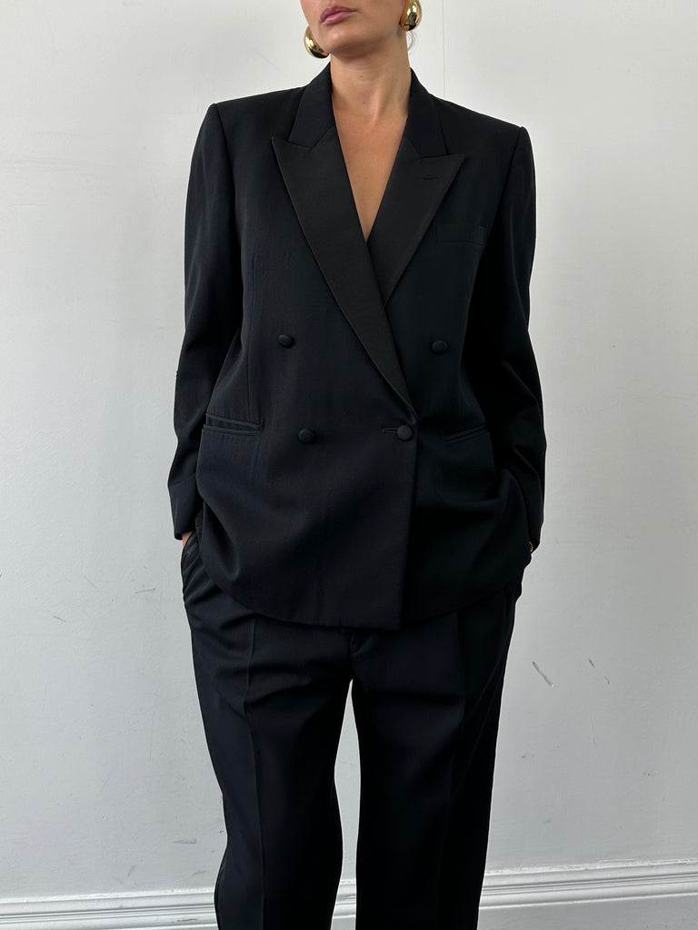 Christian Dior Monsieur Tuxedo Double Breasted Suit - 42S/W34 - SYLK