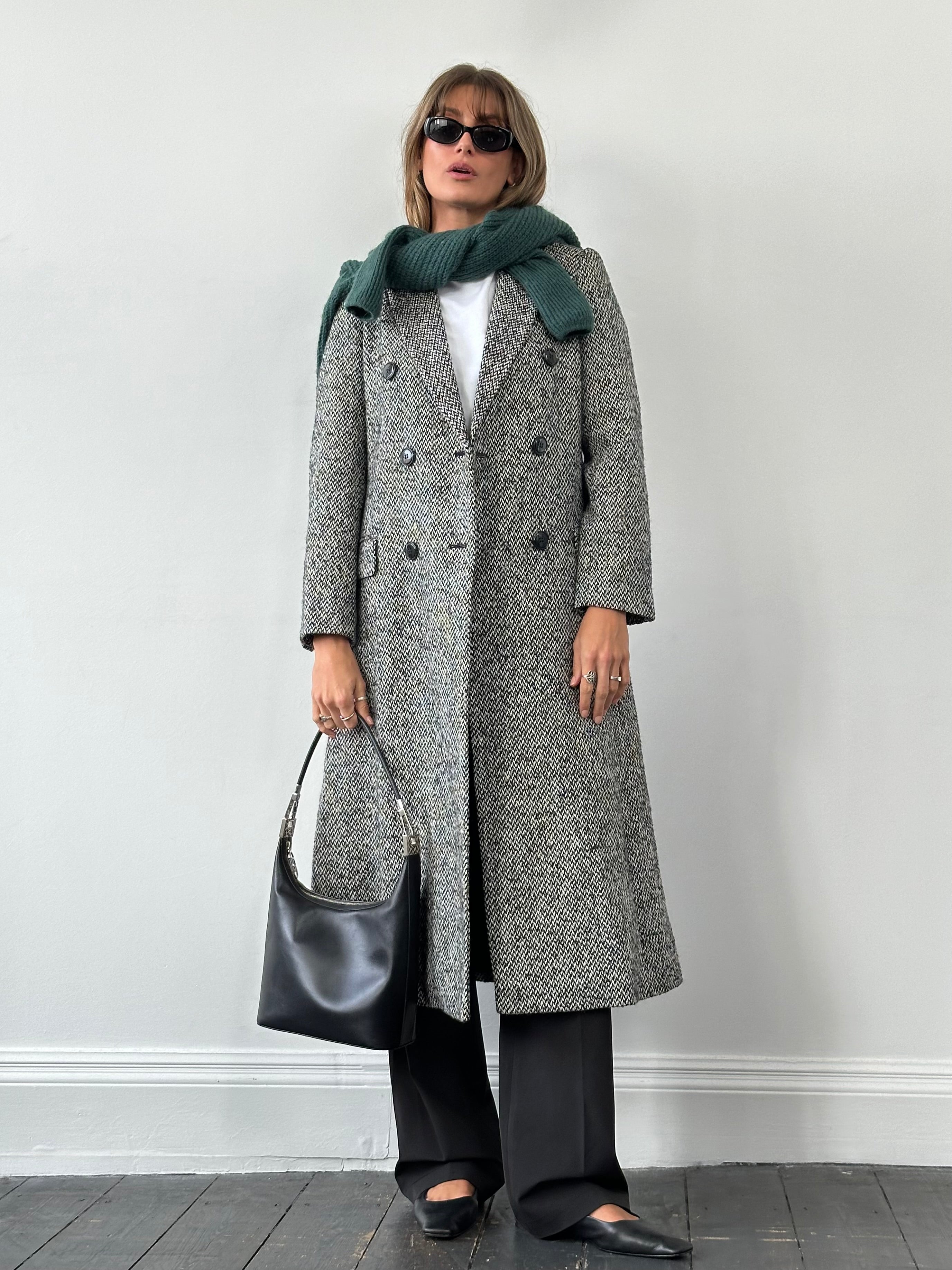 MAX&Co Wool Blend Tweed Double Breasted Coat - M - SYLK