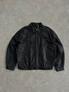Vintage Leather Minimal Bomber Jacket - XL - SYLK