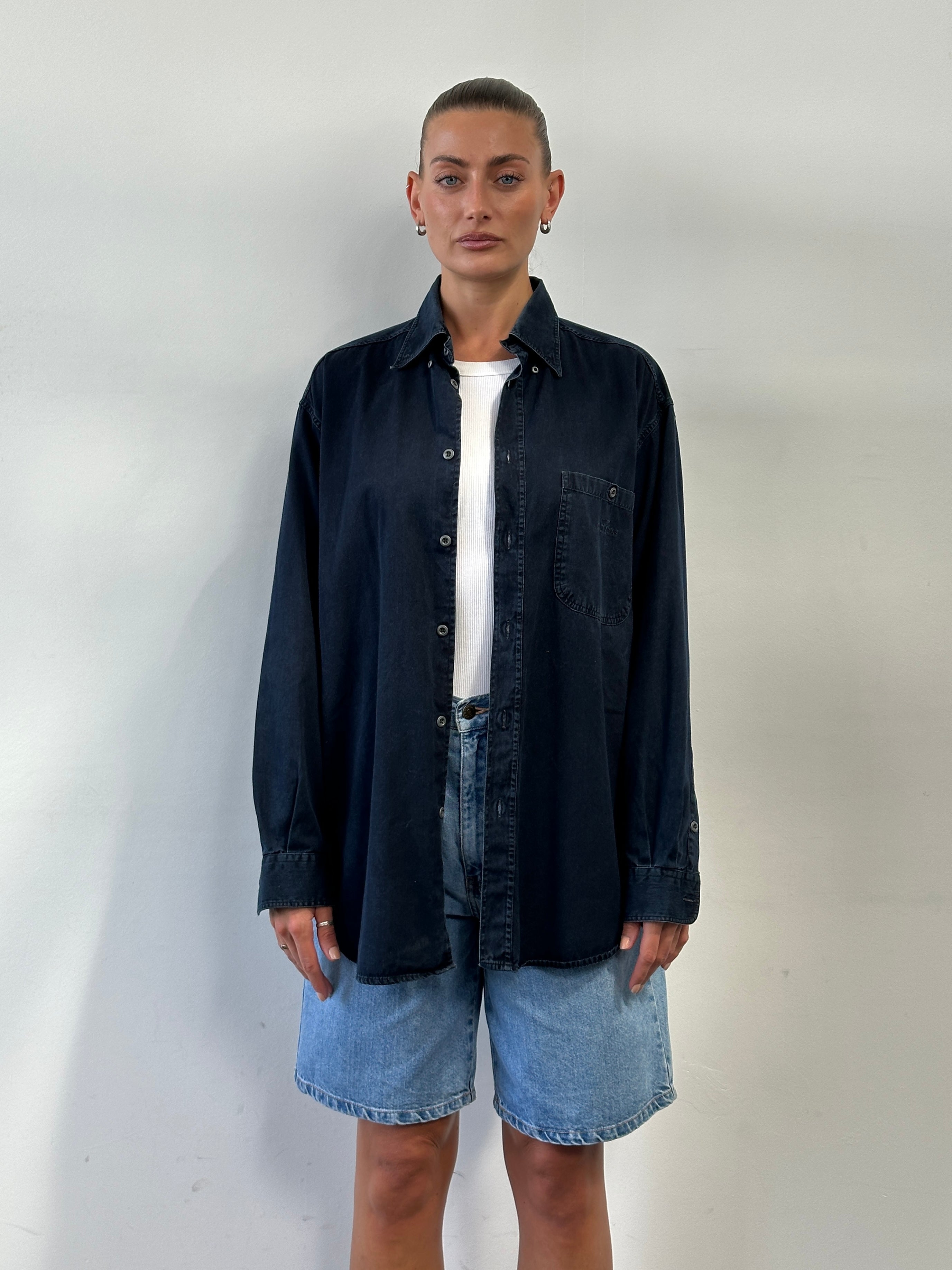 Armani Jeans Denim Logo Shirt - XL - SYLK