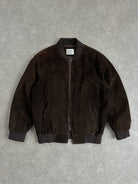 Vintage Suede Bomber Jacket - L - SYLK