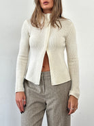 Max Mara ‘S Wool Cashmere Knitted Double Zip Cardigan - S/M - SYLK